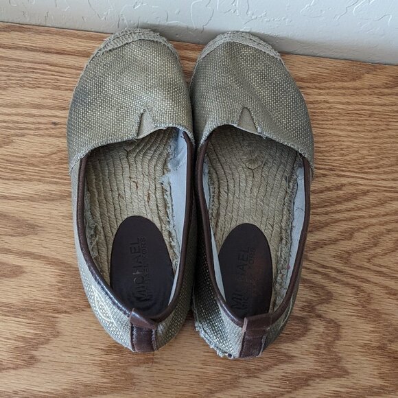 Michael by Michael Kors Espadrille Flats with Leather Trim - Picture 3 of 7